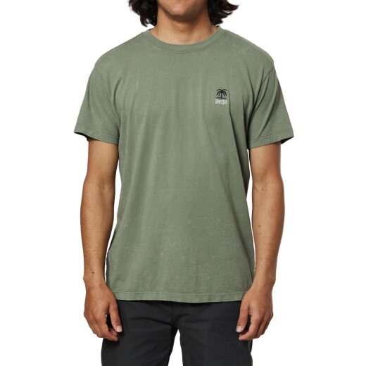 Katin K Palm Emb Tee Olive Sand Wash