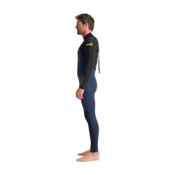 C-Skins NuWave Legend 4/3 Backzip Neoprenanzug Steamer Bluestone/Black/Saffron M
