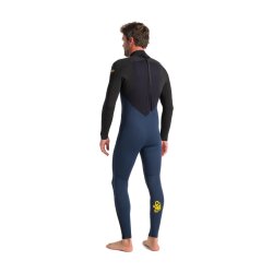 C-Skins NuWave Legend 4/3 Backzip Neoprenanzug Steamer Bluestone/Black/Saffron M