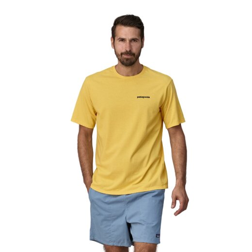 Patagonia Ms P-6 Logo Responsibili-Tee Surfboard Milled Yellow