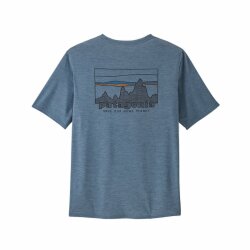 Patagonia Ms Cap Cool Daily Graphic Shirt 73 Skyline Utility Blue X-Dye