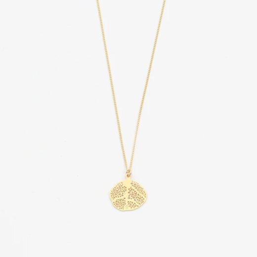 Jewelberry Kette Small Coral Leaf vergoldet