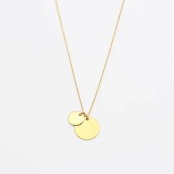 Jewelberry Kette Mixed Discs vergoldet