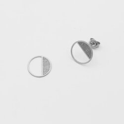 Jewelberry Stecker Half Moon Silber