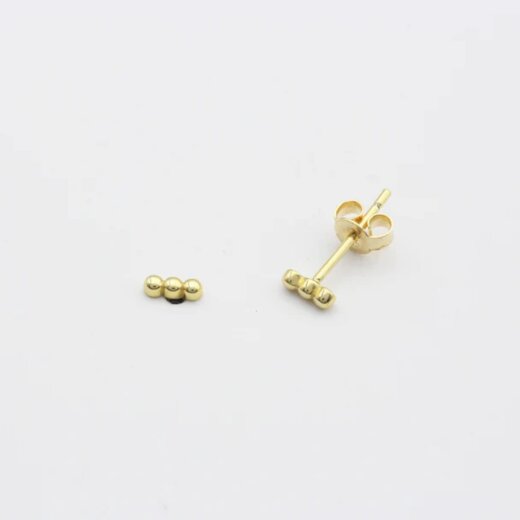 Jewelberry Stecker Tiny Pearls Vergoldet