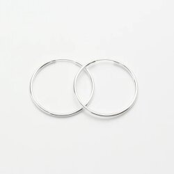Jewelberry Kreole Basic Hoop M Silber