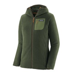 Patagonia Womens R1 Air Full-Zip Hoodie Torrey Pine Green