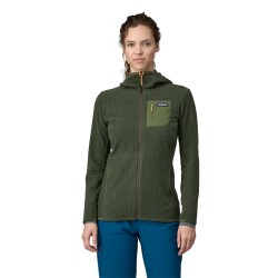 Patagonia Womens R1 Air Full-Zip Hoodie Torrey Pine Green