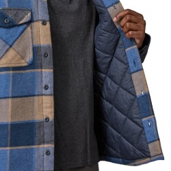 Patagonia M´s Insulated Fjord Flannel Shirt Willam Smolder Blue
