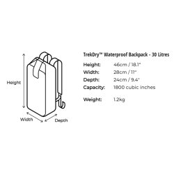 OverBoard wasserdichter Rucksack TrekDry 30 Liter