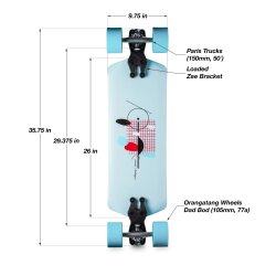 Loaded Tangent 35.75" Longboard Komplettboard (inkl. Dad Bots)