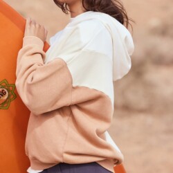 Roxy Waving Heart Hoodie Parchment