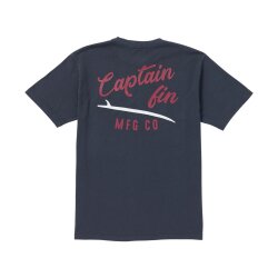 Captain Fin T-Shirt Slick Slide Logo Midnight Navy M