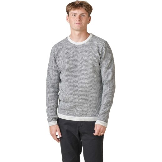 Klitmoller Collective Keld Knit Strickpullover Pastel Grey / Black