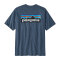 Patagonia Ms P-6 Logo Responsible Tee Utility Blue L