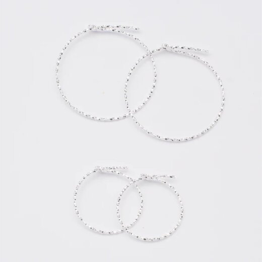 Jewelberry Kreole Shiny Wire L Silber