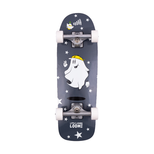 Little Lemon Loomi Corkgrip Kids Skateboard Cruiser Ghost 24.75"