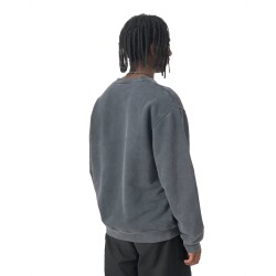 Cleptomanicx Boxy Crewneck Ligull Washed Blue Graphite