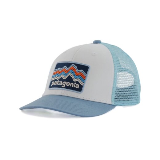 Patagonia Kids Trucker Hat Ridge Rise Stripe Light Plume Grey
