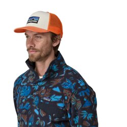 Patagonia P-6 Logo Trucker Hat White W/Redtail Rust