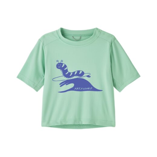 Patagonia Baby Cap SW T-Shirt Caterpillar Chiller Rinsed Green