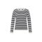 Klitmoller Collective Womens Stripe Merino Knit Pullover Cream Navy