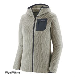 Patagonia Womens R1 Air Full-Zip Hoodie Wool White M