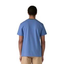 Patagonia Shop Sticker Pocket Responsibili-Tee Abundant Blue