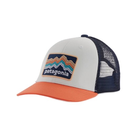 Patagonia Kids Trucker Hat Ridge Rise Stripe Coho Coral