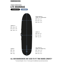 Devoted Longboard Lite Boardbag 5mm mit Finslot 9.1