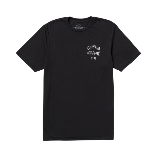 Captain Fin T-Shirt MT Bones Short Black