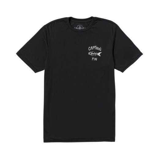Captain Fin T-Shirt MT Bones Short Black L