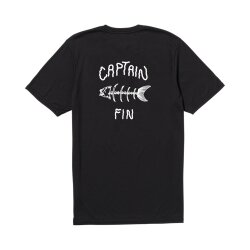Captain Fin T-Shirt MT Bones Short Black L