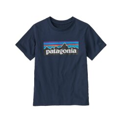 Patagonia Kids P-6 Logo Shirt New Navy