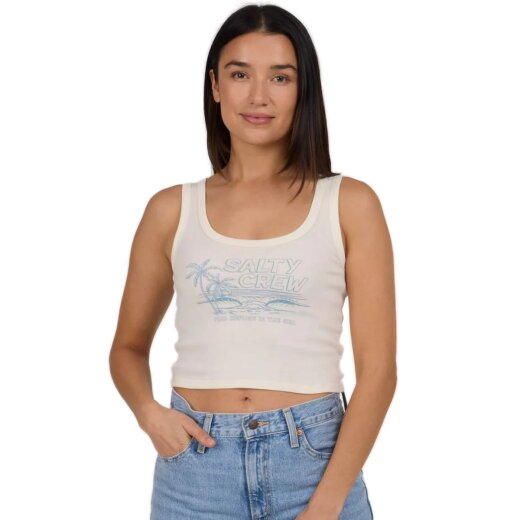 Salty Crew A Frame Tank Top Off White