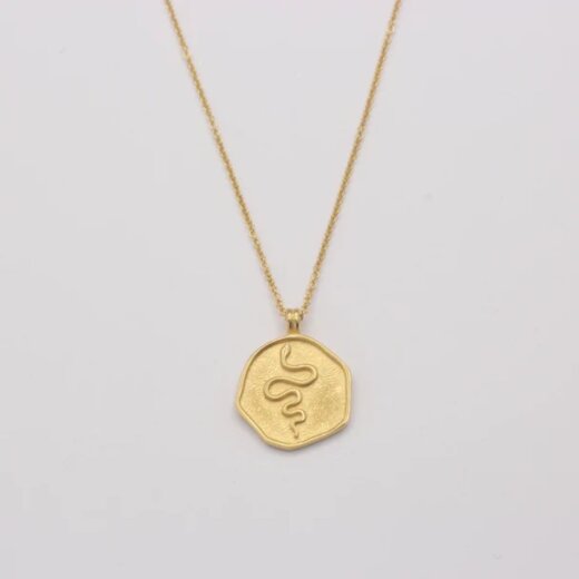 Jewelberry Kette Amulette Snake vergoldet