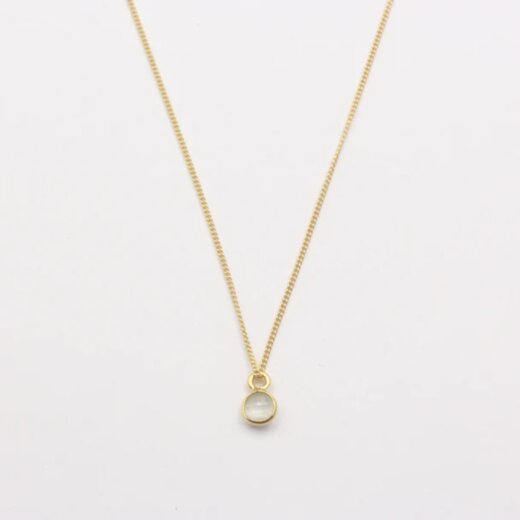 Jewelberry Kette Briolette Grey 40cm vergoldet