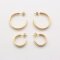 Jewelberry Stecker Three Lines Hoop L vergoldet