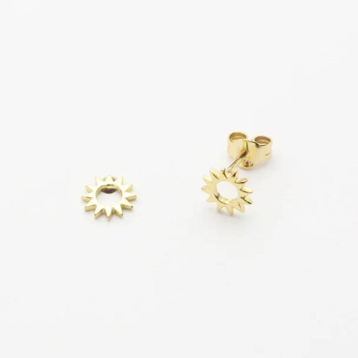 Jewelberry Stecker Tiny Sun vergoldet