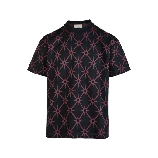 Cleptomanicx Boxy Tee Spiky Blue Graphite