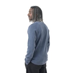 Cleptomanicx Boxy Crewneck Thermal LS Sky Captain
