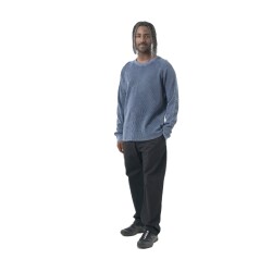 Cleptomanicx Boxy Crewneck Thermal LS Sky Captain L