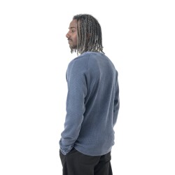 Cleptomanicx Boxy Crewneck Thermal LS Sky Captain L