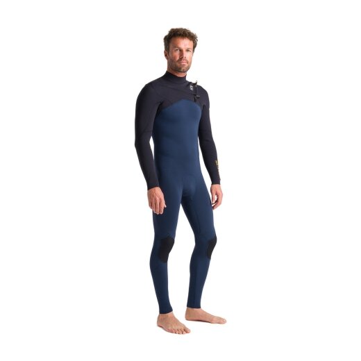 C-Skins NuWave Session 3/2 Frontzip Neoprenanzug Black/Bluestone/Saffron