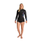 C-Skins Nuwave Solace Lite 2/2 LS Frauen Neoprenanzug Black Tropical