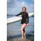 C-Skins Nuwave Solace Lite 2/2 LS Frauen Neoprenanzug Black Tropical