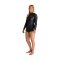 C-Skins Nuwave Solace Lite 2/2 LS Frauen Neoprenanzug Black Tropical