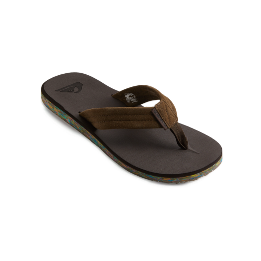 Quiksilver Carver Suede Recycled Zehentrenner Brown