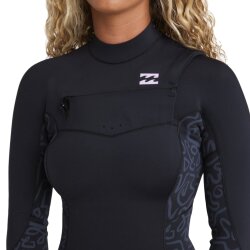 Billabong Synergy Natural CZ LS 2/2mm Frauen Neoprenanzug Shorty Black Fade