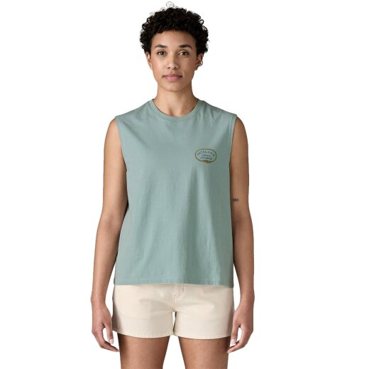 Patagonia Ws  Clean Climb Roots Boxy Organic Top Thermal Blue L